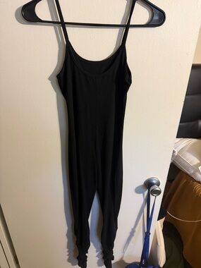Black Sleeveless Jumpsuit with Thin Straps